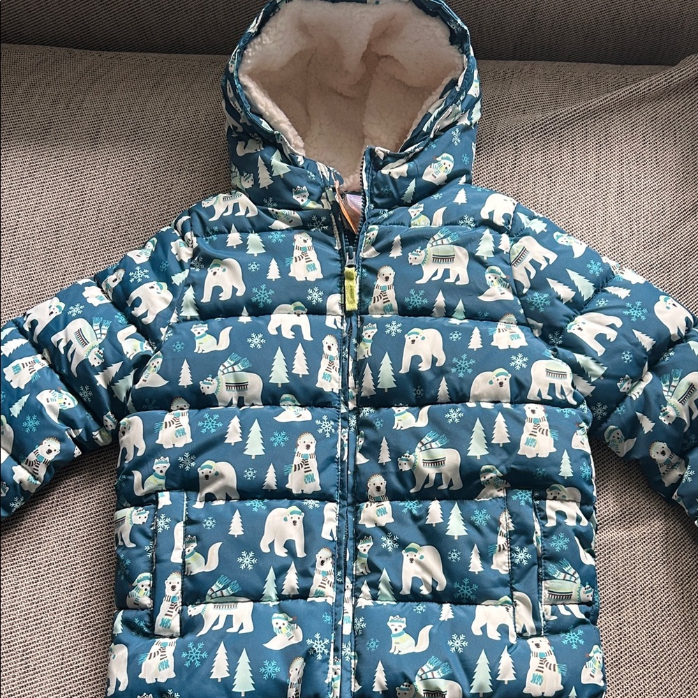 Gymboree Blue Polar Bear Kids Puffer Jacket